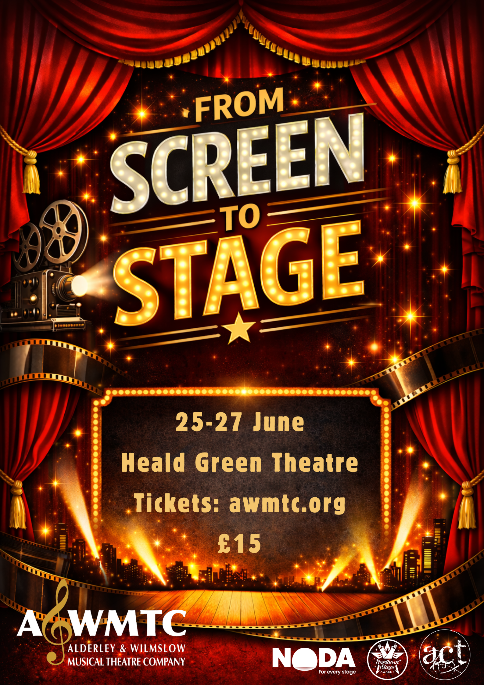 The Alderley and Wilmslow Musical Theatre Company logo